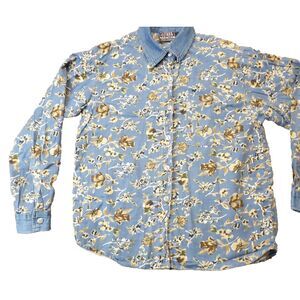 90s Vintage Ozark Mountain Jean Co Southwestern Floral Button Down Shirt Size S